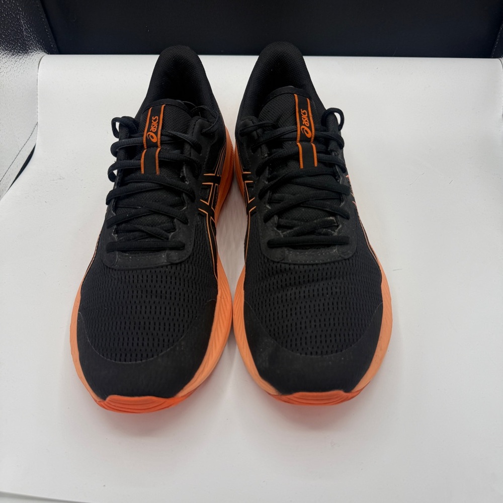 ASICS Jolt 5 Black Orange Lace Up Athletic Active Sneakers 11